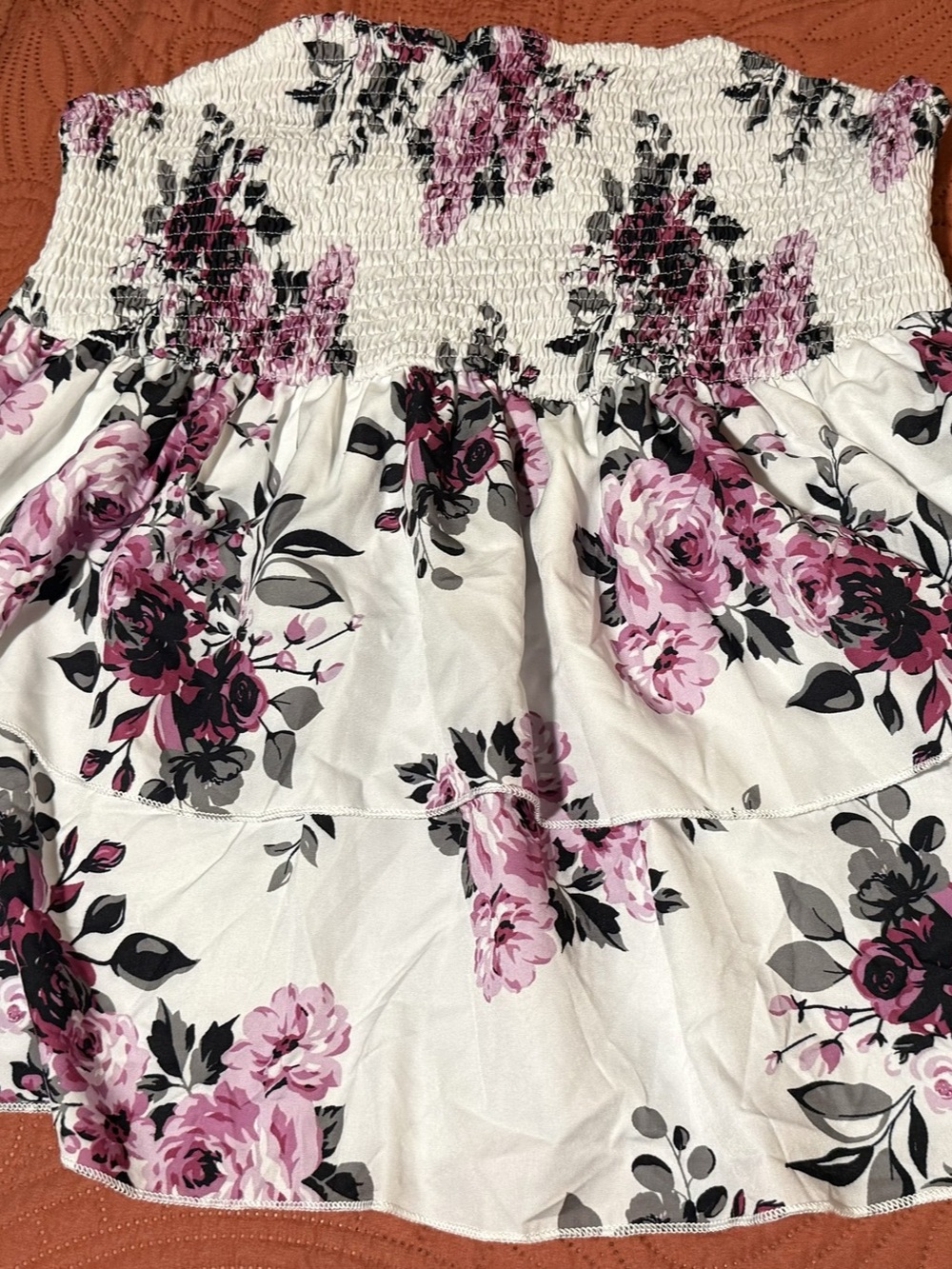 SHEIN Curve Floral Casual Strapless Halter Top Size 3XL